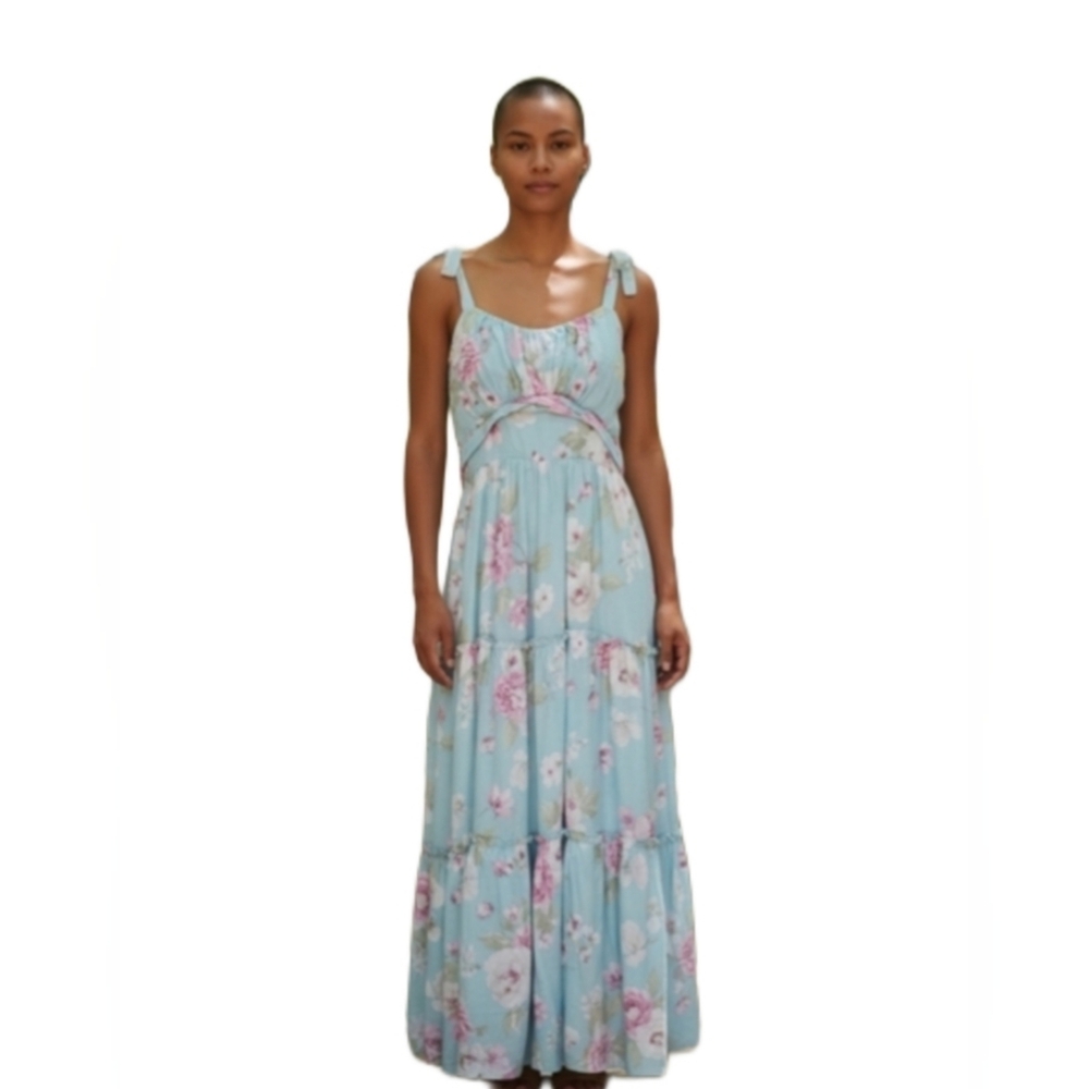 Streetwear Society Light Blue Floral Maxi Dress